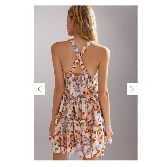 En Saison x Anthropologie Floral Bow Front Tiered Mini Dress NWT Women’s XS - Picture 9 of 14